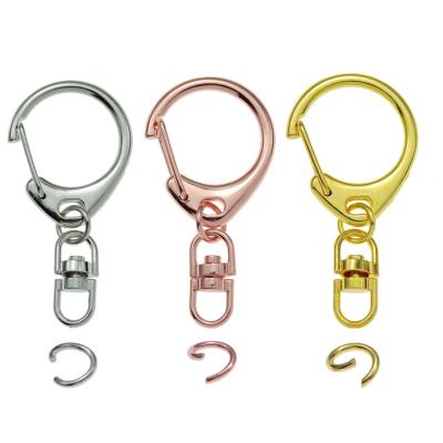 China Zinc Alloy Enviro Buckle Key Ring Keyrings Keychain Hang Swivel Promotion Export Buckle High Quality Small C Lobster Clasp Rings Jump Hook for sale