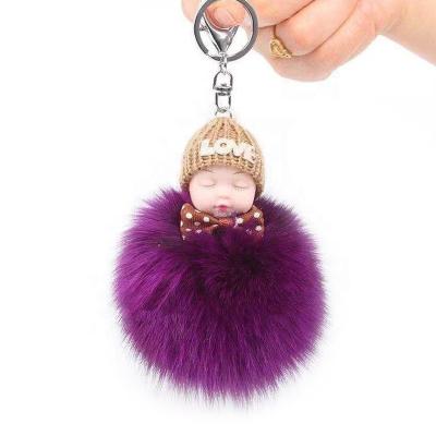 China Custom Hairball Keychains Custom Cute Doll Key Chain Custom Metal Promotion Manufacturers Customized for sale