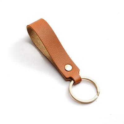 China Wholesale Promotion Manufacturer PVC Leather Keychain Creative Anti-lost Key Pendant PU Key Chain Leather for sale