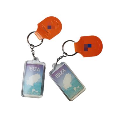 China Promotion Cartoon Key Chain Photo Resin Acrylic Pendant DIY Keychain for sale