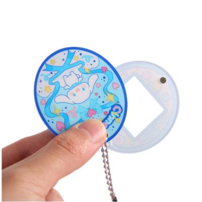 China Cartoon Acrylic Magnetic Picture Frame Promotion Key Chain Photo QR Peripheral Hanging Double-Sided Diy Code Table for sale