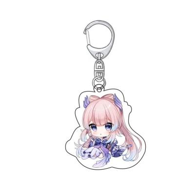 China Promotion Custom Printed Acrylic Charms Hologram Acrylic Charms Key Chain for sale