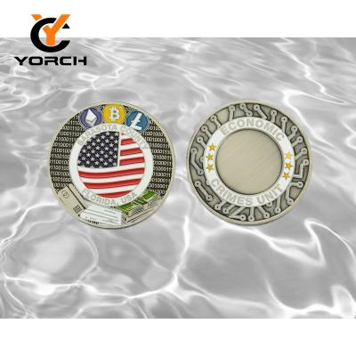 China Promotion Souvenirs Enamel Color Filled Metal Logo Challenge Coin Coin Manufacturer Wholesale Custom Manufacturer for sale