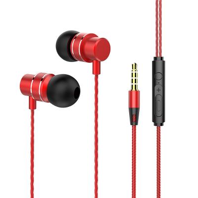 China promotion in-ear headphones cheap super low price metallic stereo earbuds 3.5mm in-ear plug high quality selling with mic for sale