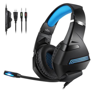 China Stereo Headband Gaming Headset for PS4 PS5 Xbox One S with Noice Canceling Microphone - LED Light Soft Earmuffs for PC Laptops Mobiles for sale