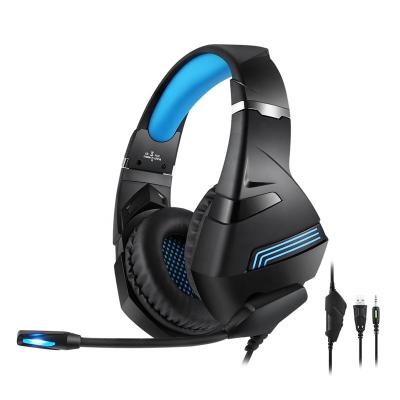 China 2021 Hot Selling Headband Gaming Over-Ear Headsets Pro 3D Surround - Sound Rainbow Colors LED Light Noise Canceling Gaming Headphones for sale