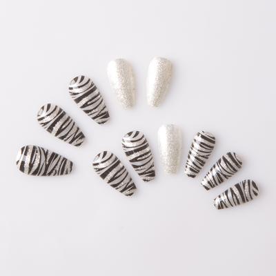 China 2021 Flexibility Factory OEM Fake Coffin Shape Nails Shape Artificial Custom Made Coffin Nails for sale