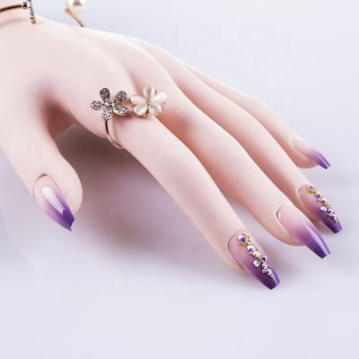 China Wholesale Flexibility Nails Salon Professional Products Full Cover Tips Artificial Coffin Nail Fake Nails for sale