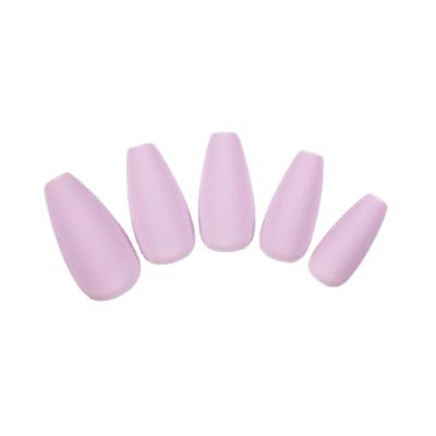 China Flexibility Lasenta 2020 pure and fresh natural shape coffin design for charm nails press on artificial nails for date for sale