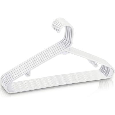 China Behind The Doors/On Walls Amazon Hot Selling Plastic Hangers For Clothes Low Price White Plastic Hangers for sale