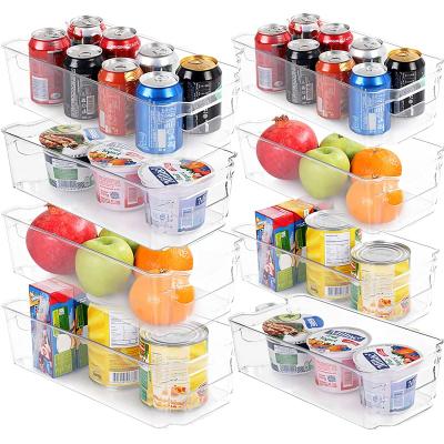 China Freshness Preservation Amazon Kitchen 8sets Best Selling Transparent Fridge Drawer Storage Box For Fridge Container Fridge Storage Box for sale