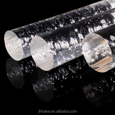 China Customized High Class Clear Acrylic Bubble Rod PMMA Rod For Stair Handrail for sale