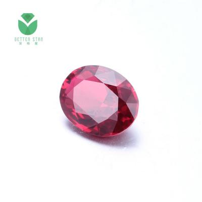 China Dark Ruby Lab Grown Loose Colored Fancy Egg Shape Environmentally Friendly Gemstone With Manufacturer Price for sale