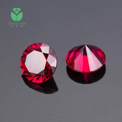 China Environmental Friendly Hydrothermal Colombian Certified Lab Created Low Price Red Loose Cut Gemstones for sale