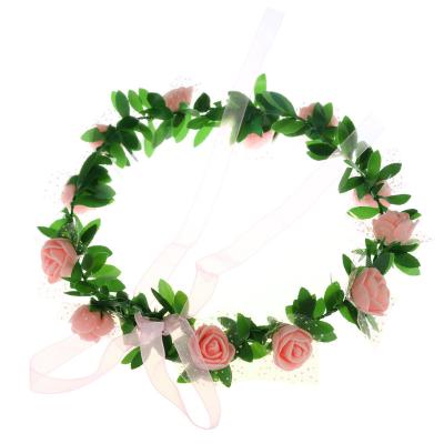 China Hair Decoration Flower Wreath Fashion Hot Headband Floral Headband Wedding Accessories Headdress for sale