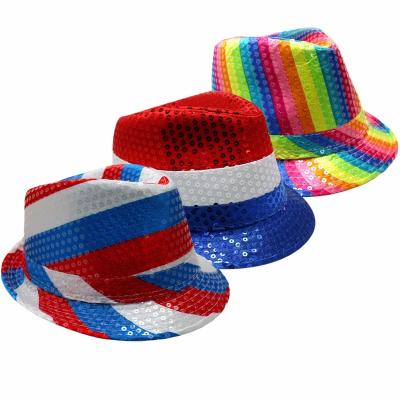 China Holland UK Pride Hats Country Nation Festival Souvenir Eco-Friendly Sequin Trilby Hat for sale