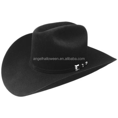 China China Supplier Comfortable Customize Logo Hat Black Leather Mexican Cowboy Hats NC2250 for sale