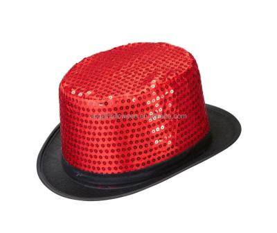 China Halloween Eco-friendly Charming Promotional Funny Glitter Sequin Glitter Top Sale Top Hat BP1548 for sale