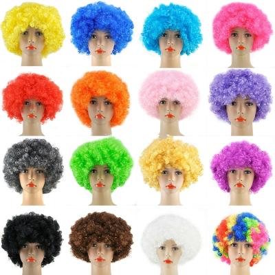 China Wavy Colors All Part FW2277 Afro Synthtic Circus Clown Wigs Fancy Dress Accessory for sale