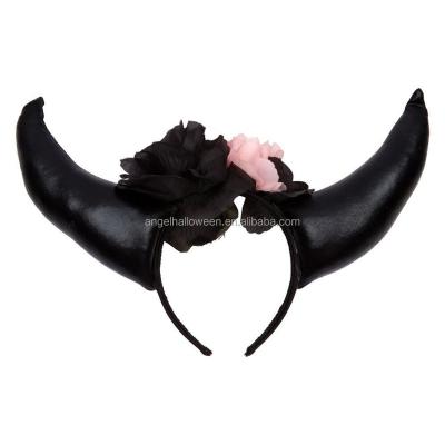 China Wholesale Eco-Friendly Devil Horns Unicorn Headband Halloween BLACK Color Fancy Party BP2039 Randomly for sale