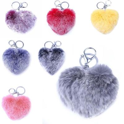 China Eco-friendly Cute Rabbit Fur Key Chain For Car Key Chain Key Holder AD1171 for sale