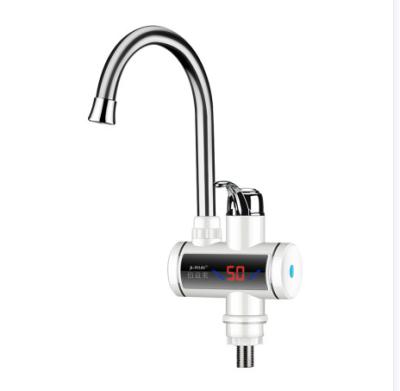 China 2022year LED Digital Display Electric Water Heater Tap Color Plastic Single Hole Kitchen Faucet for sale