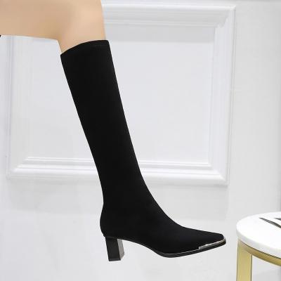 China European size increasing ladies and American fashion high boots square toe sexy boots HDS_829-6 for sale