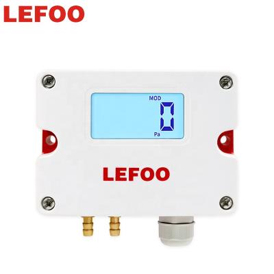 China LEFOO LCD Digital Display Air Pressure Difference Transmitter Monitor Low Pressure Differential Sensor LFM51 for sale