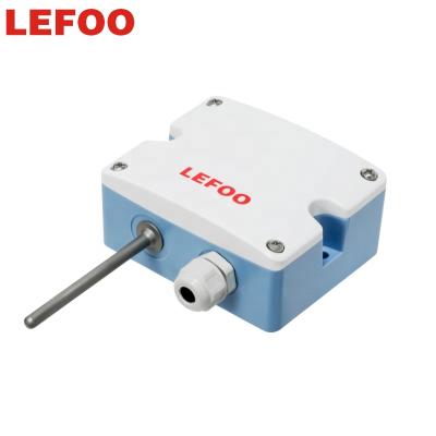 中国 PC shell LEFOO split type HVAC output 0-10V 4-20ma temperature sensor transmitter for temperature control 販売のため