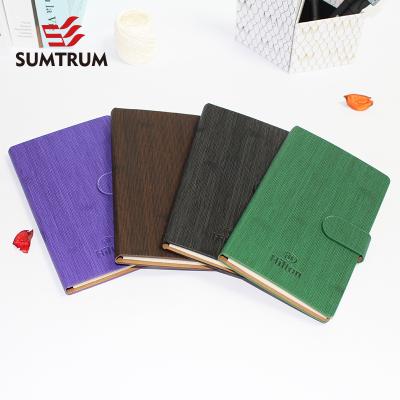 China New Style Self Adhesive Custom Logo Eco-Friendly Notebook With Sticky Post-it Leather Magnetic Planner Buckle PU Cover Notebook for sale