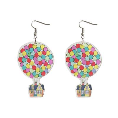 China Transparent Cute Resin Fish School Bus Earring Transparent Teacher's Day Magic Earrings for sale