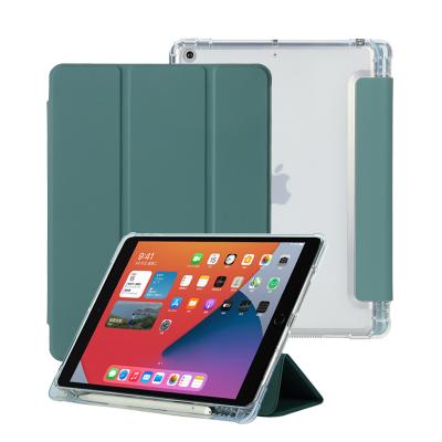 China 2019 2020 Generator Case PU TPU Back Cover Tri Folded Shockproof Leather Clear Case For iPad Case 10.2