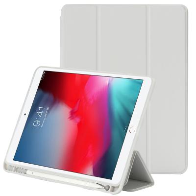 China Tri Folded Case PU Leather Auto Wake Sleep Case For iPad Case Air 3 10.5