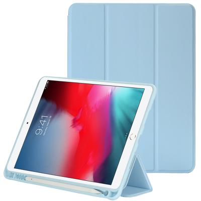 China Tri Folded Case PU Leather Auto Wake Sleep Case For iPad Air 3 10.5