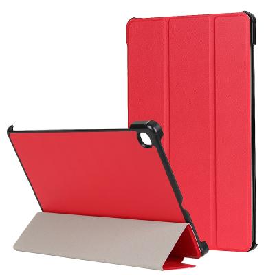 China Tri Folded Leather Case PU Leather Case For Samsung Galaxy Tab S6 Lite SM-P10/P615 Stand Case for sale