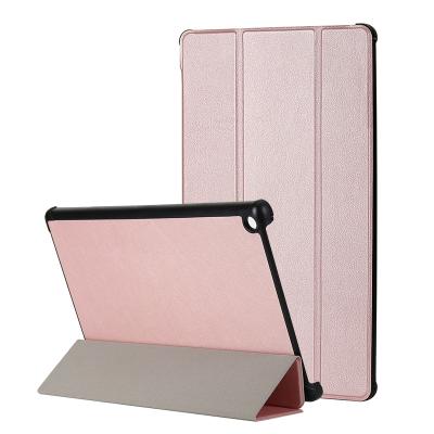 China Tri Folded Protective Case PU Leather Hard PC Case Tablet Case For Amazon Kindle Fire HD 10 Case for sale