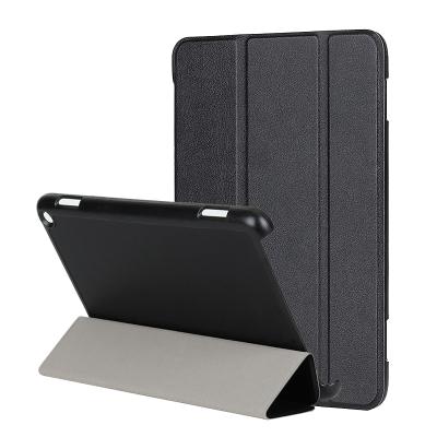 China Tri Folded Leather Protective Case Tablet Stand Case PU Leather Case For Amazon Kindle Fire HD 8 HD 8 Plus Case for sale