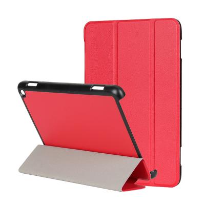 China Tri Folded Leather Protective Case Tablet Stand Case PU Leather Case For Amazon Kindle Fire HD 8 HD 8 Plus Case for sale