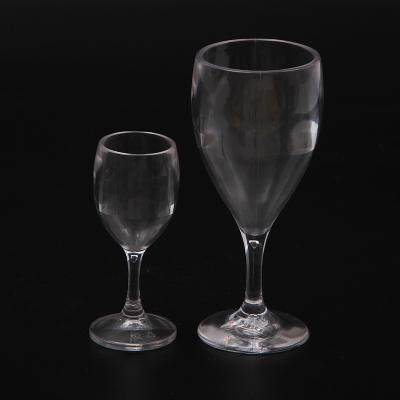 China Factory wholesale environmentally friendly clear acrylic champagne cocktail wine glass plastic unbreakable tumbler for sale