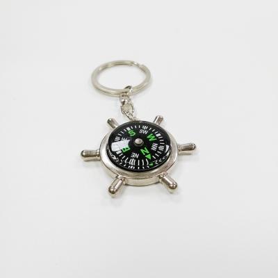 China Souvenir Gifts Promotion Wholesales Travel Compass Pocket Enamel Mini Metal Mini Compass Key Chain for sale