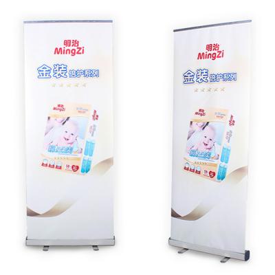 China Portable Retractable Recycle Custom Roll Up Banners Display Banner Stand Aluminum Printed Good Quality Advertising Rolled Banner for sale