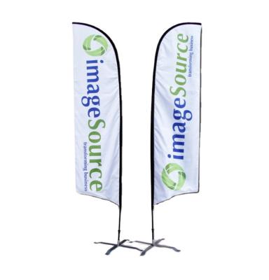 China Red White Blue Flag FLYING Pole Swooper Green Sport Table Yard Fabric Polyester Flag for sale