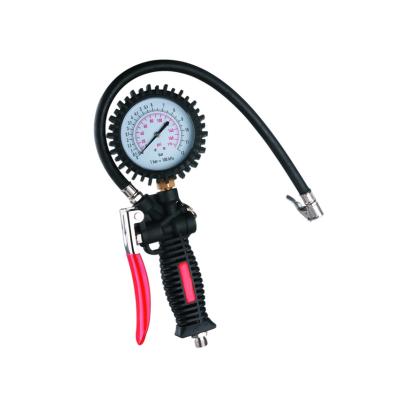 China High Quality Tire Inflator Rubber Hose Slip-resistance PVC Coating Dial Display Tire Pressure Gauge Analog Material for sale