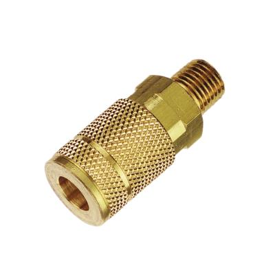 China Tru-Flate Solid Brass Male Accessories Parts Thread Rugged Automotive Type Air Tools Air Couplers for sale