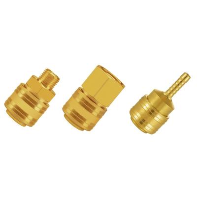 China Male Thread High Flow Germany Style Airline Solid Brass Fittings Coupler For Air Compressors And Pneumatic Tools for sale