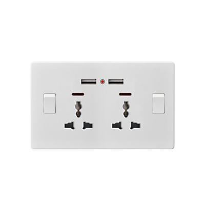 China Light Residential/General Purpose Dual Socket 13a 2gang 3pin Electricity Table Desktop Switch Socket UK Telephone Socket for sale