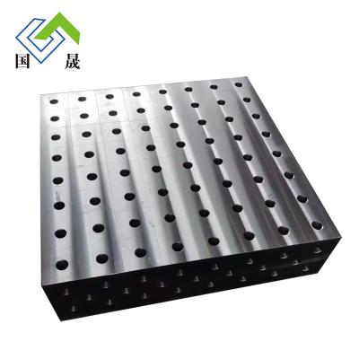 China Cast iron/DIN St52-3/Steel Customization 3d anti-rust steel cast iron table nitriding d16 d28 adjustable welding platform for sale