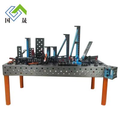 China Iron/DIN St52-3/Steel 3D Cast Welding Table with Clamping Accessories System Precision Cast Iron 3D Table Three-Dimensional Flexible Welding Platform for sale