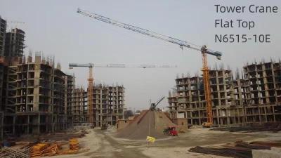 China 10T Flat Top Tower Crane 44.5m Bridge Building Crane N6515-10E Model for sale