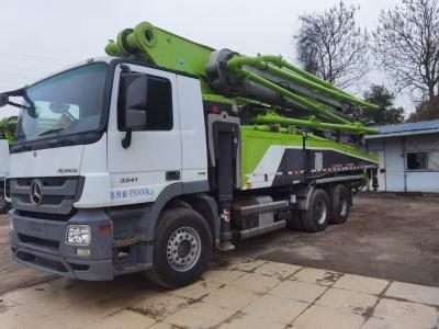 China Vertical Reach 52m Used Truck Concrete Pump 600L Truck Mounted Concrete Pump for sale